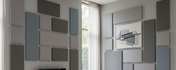 Panneaux acoustiques muraux dans un salon