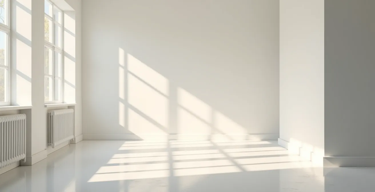 Vue architecturale épurée d'un intérieur lumineux